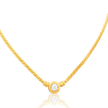 9ct Superb Yellow Gold Cubic Zirconia Chain