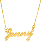 Signature 9ct Yellow Gold Pendant 3 to 5 Cursive Letter on 40cm Trace Chain