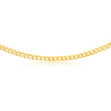 9ct Yellow gold Copper Filled Flat Curb 60cm 190 Gauge Chain