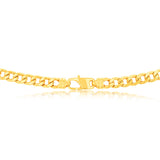 9ct Yellow gold Copper Filled Flat Curb 60cm 190 Gauge Chain