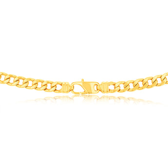 9ct Yellow gold Copper Filled Flat Curb 60cm 190 Gauge Chain