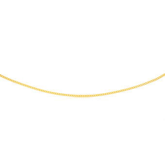 9ct Yellow Gold 55cm 60 Gauge Flat Curb Chain