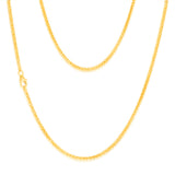 9ct Yellow Gold Wheat Diamond Cut 50 Gauge 50cm Chain