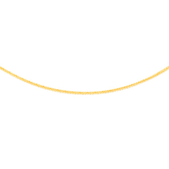 9ct Yellow Gold Wheat Diamond Cut 50 Gauge 50cm Chain