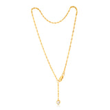 9ct Yellow Gold Singapore Heart Charm 27cm Anklet