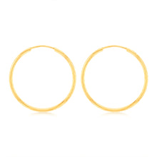 Load image into Gallery viewer, 9ct Yellow Gold Diamond-Cut Hoops 25mm