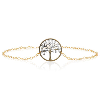 9ct Dicut 19cm Tree Of Life Bracelet