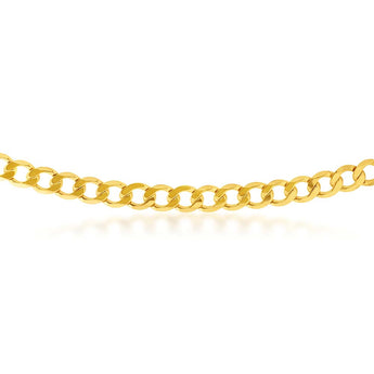 9ct Yellow Gold 55cm Curb Chain
