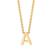Load image into Gallery viewer, 9ct Yellow Gold Initial &quot;A&quot; Pendant On 43cm Chain