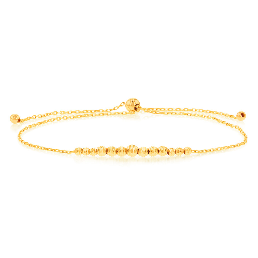 9ct Yellow Gold 24cm Adjustable Bracelet