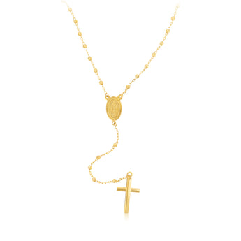 9ct Yellow Gold 45cm Rosary Cross Chain