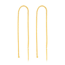 Load image into Gallery viewer, 9ct Yellow Gold Chain Threader Drop Earrings