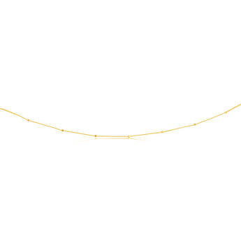 9ct Yellow Gold Curb With Diamond Cut Dices 45cm Chain
