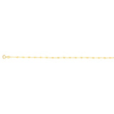 9ct Yellow Gold Diamond Cut Fancy 27cm Anklet