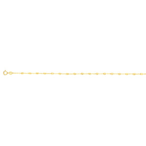 9ct Yellow Gold Diamond Cut Fancy 27cm Anklet