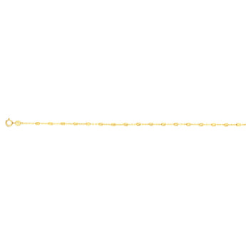 9ct Yellow Gold Diamond Cut Fancy 27cm Anklet