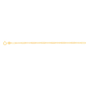 9ct Yellow Gold Fancy 25cm Anklet