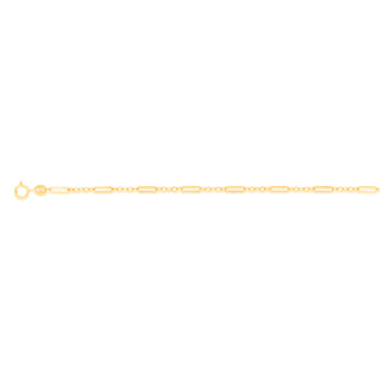 9ct Yellow Gold Fancy 25cm Anklet