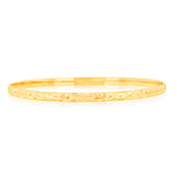 9ct Yellow Gold Diamond Cut 3.8mm Bangle