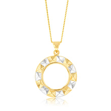Load image into Gallery viewer, 9ct Yellow And White Gold Geometric Pattern Circle Of Life Pendant