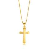 9ct Yellow Gold Plain Cross Pendant
