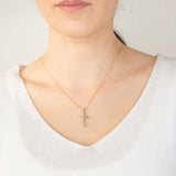 9ct Yellow Gold Plain Cross Pendant