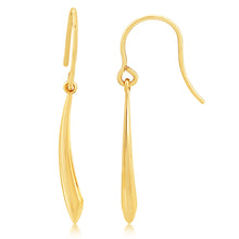 Load image into Gallery viewer, 9ct Yellow Gold Light Conical Drop Earrings
