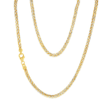 9ct Yellow Gold Fancy Two Tone 45cm Chain