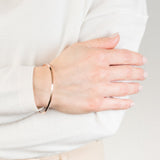 9ct Rose Gold Knife Edge Pattern Bangle