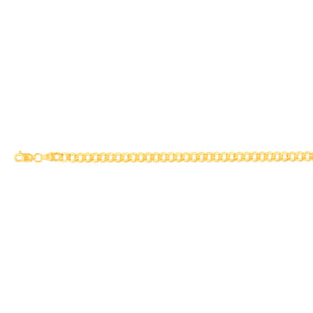 9ct Yellow Solid Gold Fancy 120 Gauge 21cm Bracelet