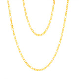 9ct Yellow Gold Fancy 70 Gauge 45cm Figaro 1:3 Chain