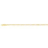 9ct Yellow Solid Gold Fancy 70 Gauge 19cm Figaro 1:3 Bracelet