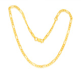 9ct Yellow Gold Fancy 70 Gauge 27cm Figaro 1:3 Anklet