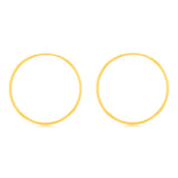 9ct Yellow Gold Plain 25mm Sleeper Earrings