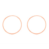 9ct Rose Gold Plain 25mm Sleeper Earrings