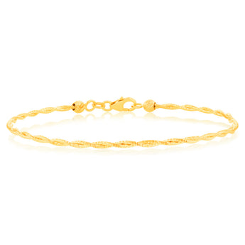 9ct Yellow Gold Omega 19cm Bracelet