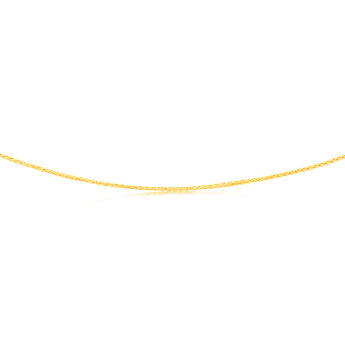 9ct Yellow Gold Fancy Wheat 45cm Chain