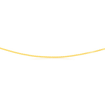 9ct Yellow Gold Fancy Fine Belcher 45cm Chain