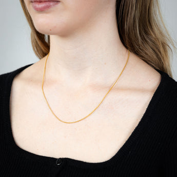 9ct Yellow Gold Fancy Fine Belcher 45cm Chain