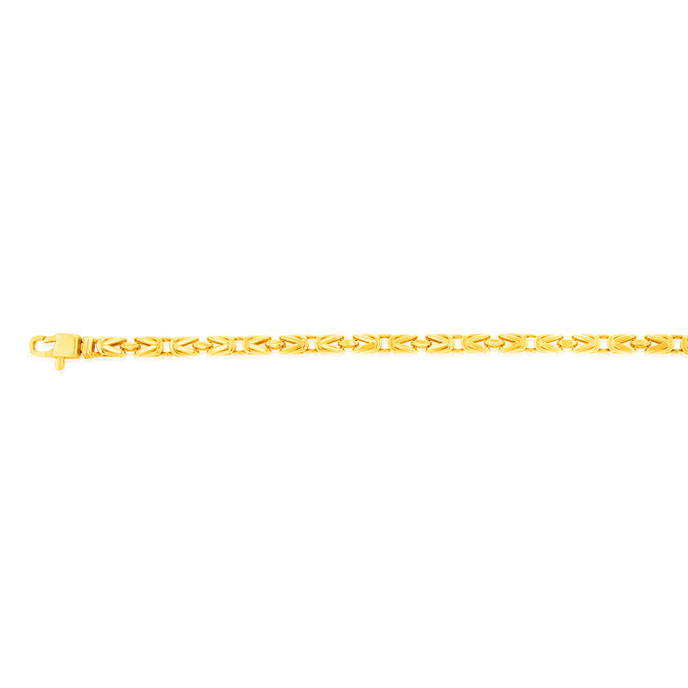 9ct Yellow Gold Fancy 19cm Bracelet