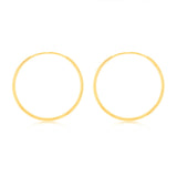 9ct Yellow Gold Plain 15mm Sleeper Earrings