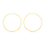 9ct Yellow Gold Plain 20mm Sleeper Earrings