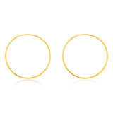 9ct Yellow Gold Plain 20mm Sleeper Earrings