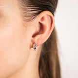 9ct White And Yellow Gold Two tone Fancy Hoop Earrings