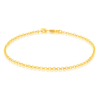 9ct Yellow Gold Fancy 19cm Bracelet