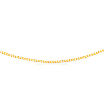 9ct Yellow And White Solid Gold Two Tone 8 Side Diamond Cut Franco Chain