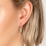 9ct Yellow Gold Feather on 12mm Sleeper Earrings