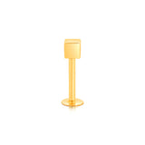 9ct Yellow Gold Cube Lip Piercing Bar Body Jewellery