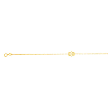 9ct Yellow Gold Hand Of Fatima 19cm Bracelet
