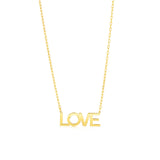 9ct Yellow Gold Love Pendant On Chain